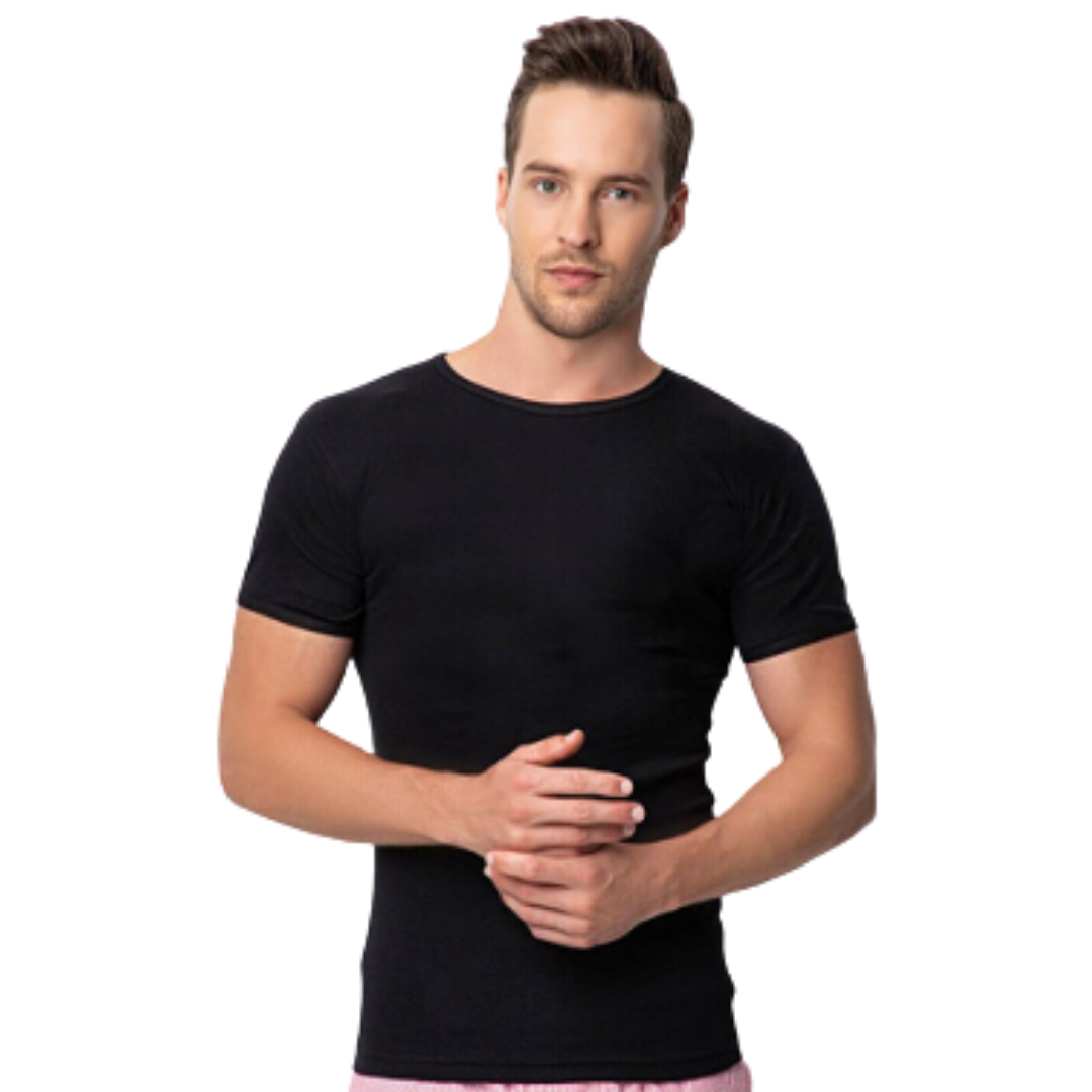 6 Pack DONEX® T-shirt - O hals - 100% Katoen - Zwart