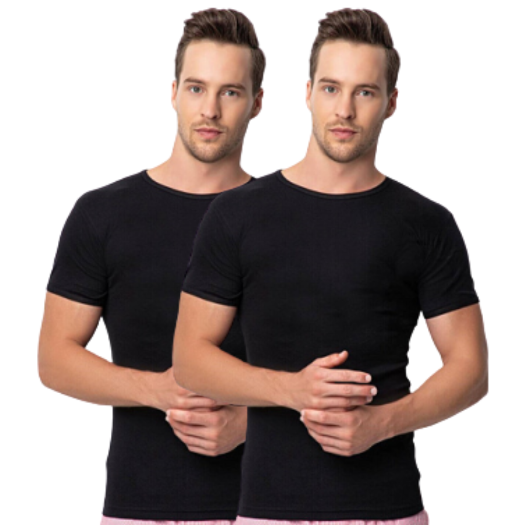 2 Pack DONEX® T-shirt - 100% Katoen - Zwart