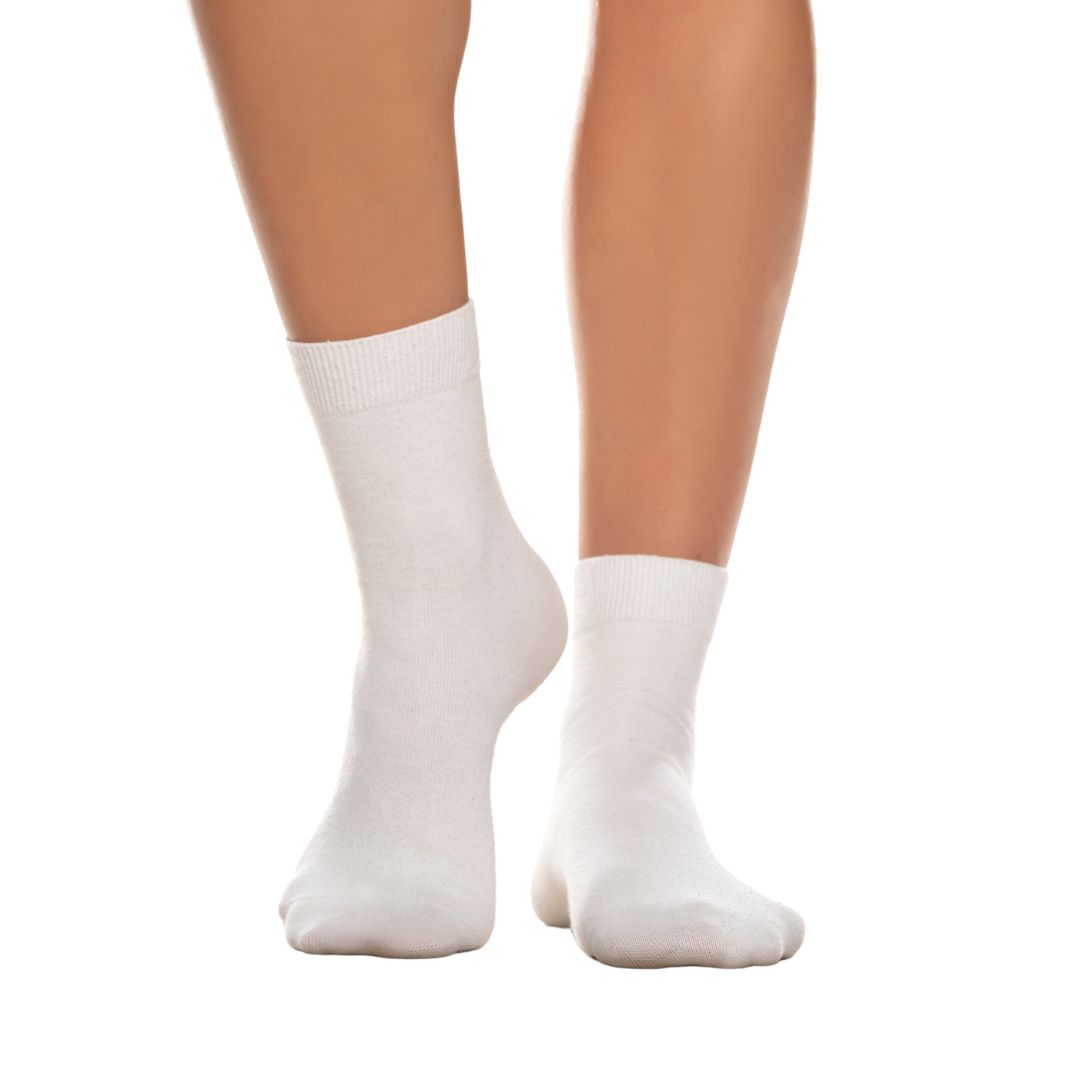 10 paar Dames Sokken - 100% Katoen - Wit