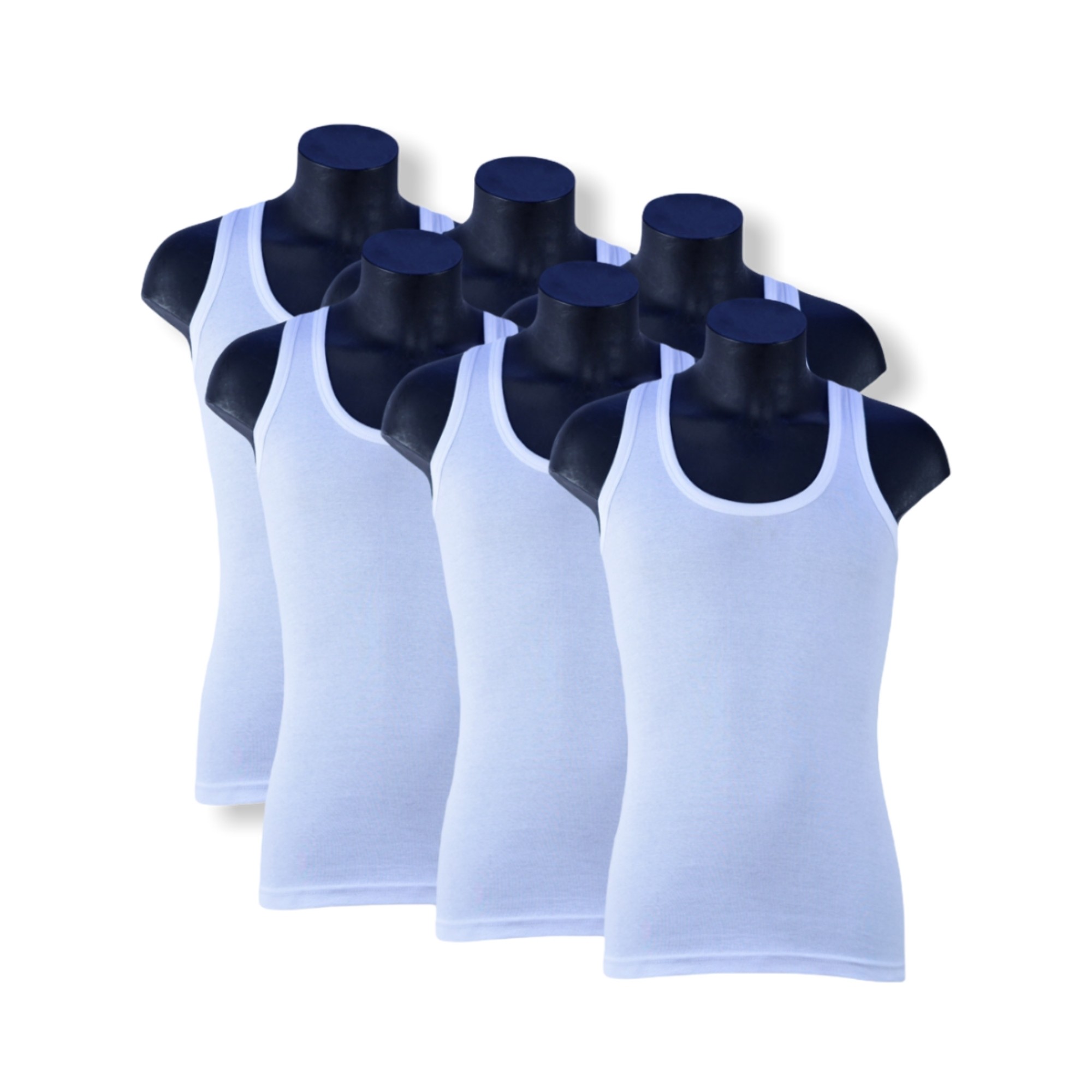 6 stuks DONEX® hemd - 100% katoen - Regular - Wit