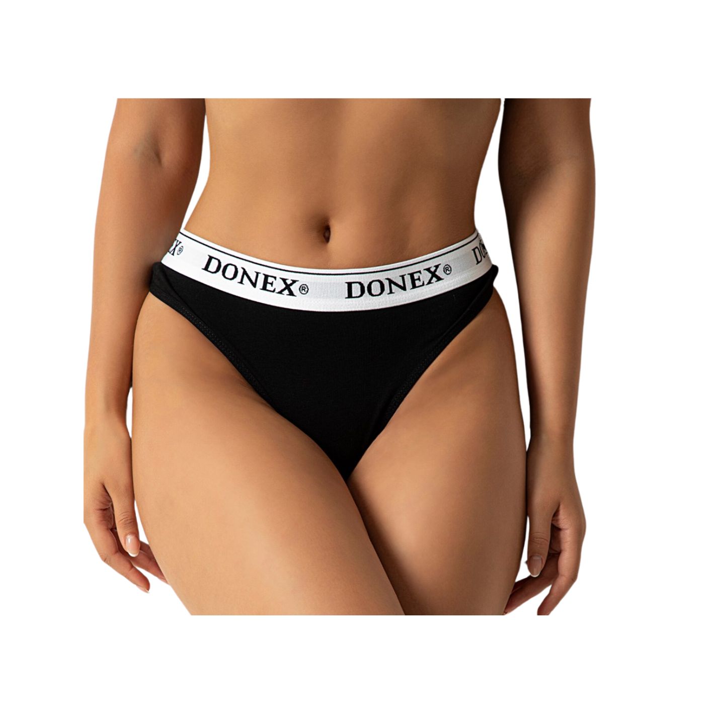 3 Pack DONEX® dames string - Katoen - Zwart