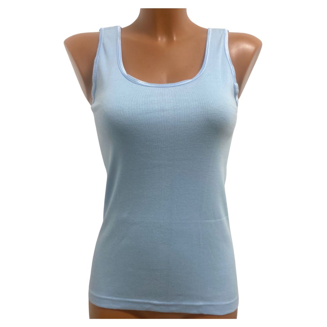 2 Pack Top kwaliteit dames hemd - 100% katoen - Lichtblauw