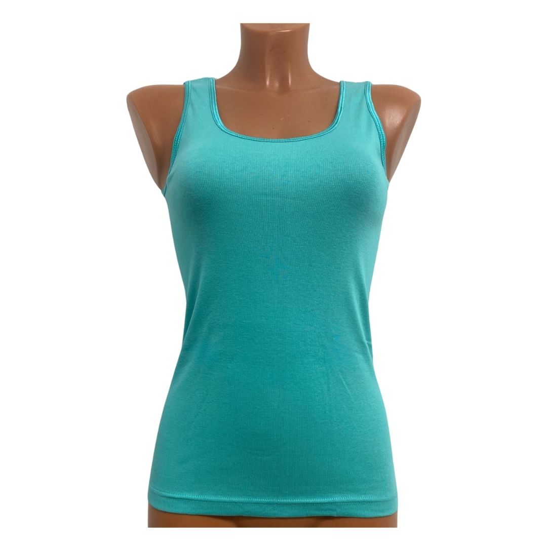2 Pack Top kwaliteit dames hemd - 100% katoen - Turquoise