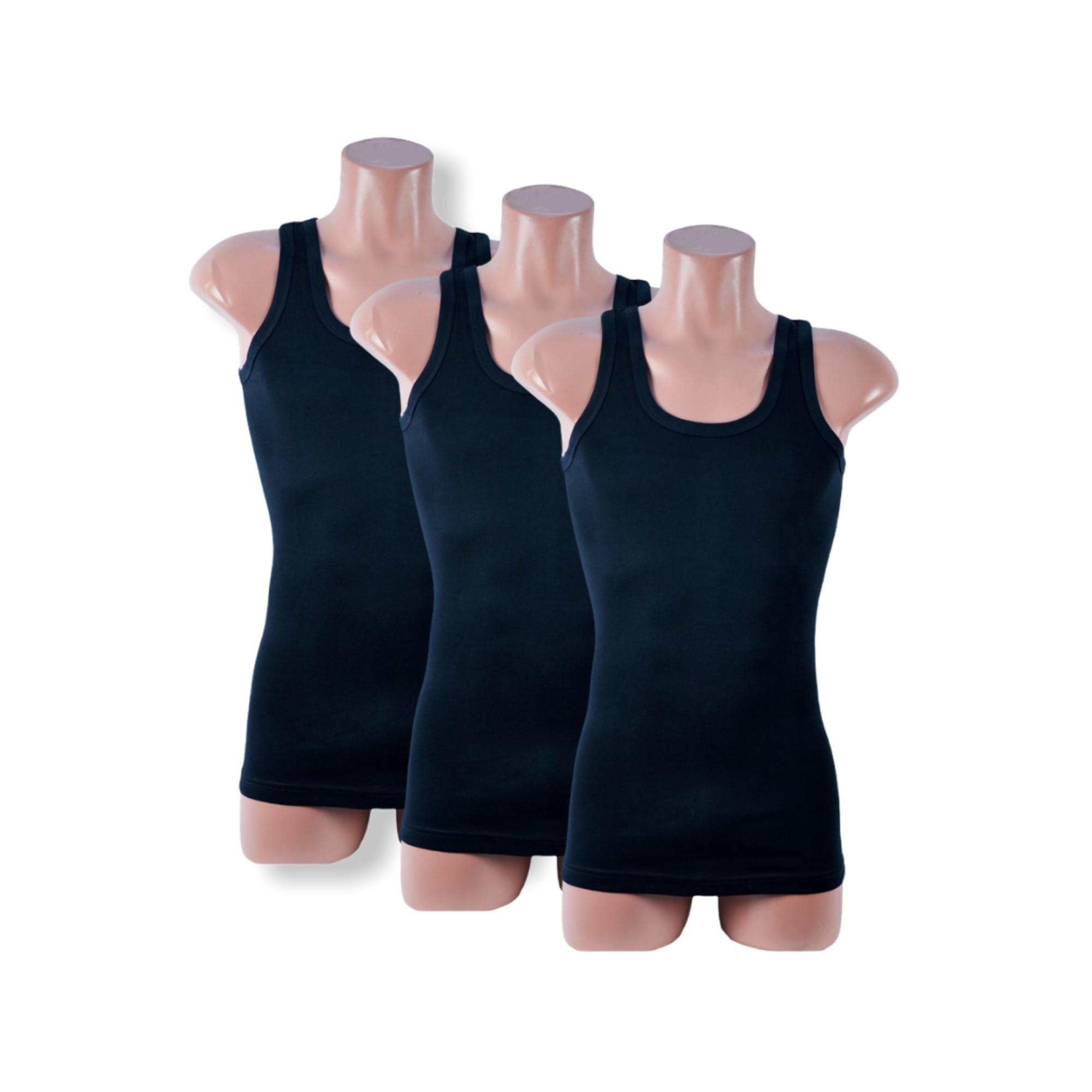 3 stuks King size ( 4XL/5XL ) Donex onderhemd -  100% katoen -  zwart