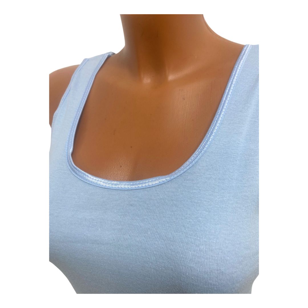 2 Pack Top kwaliteit dames hemd - 100% katoen - Lichtblauw