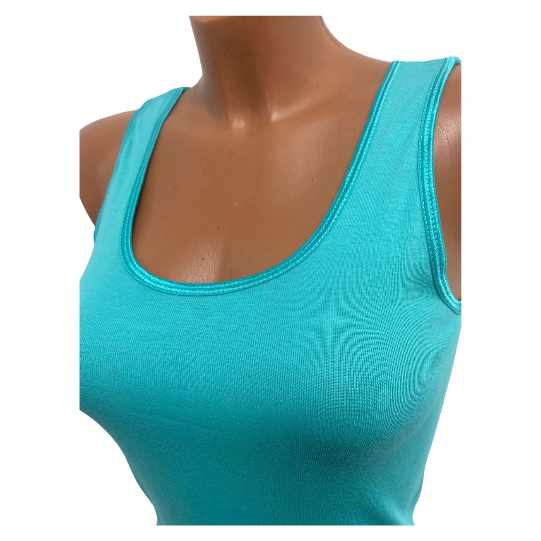 2 Pack Top kwaliteit dames hemd - 100% katoen - Turquoise