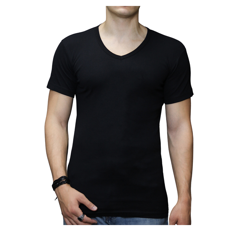 3 stuks Bonanza T-shirt - V hals - 100% katoen - Zwart - gratis ðŸšš