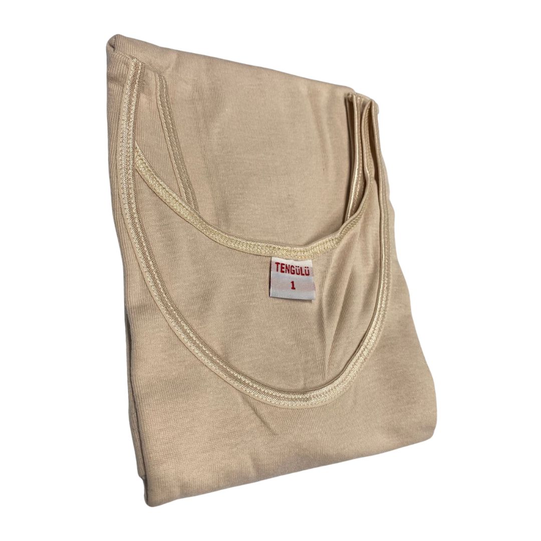 2 Pack Top kwaliteit dames hemd - 100% katoen - Beige