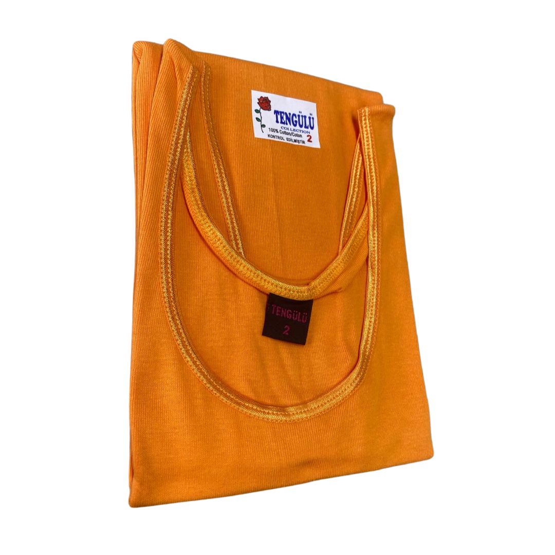 2 Pack Top kwaliteit dames hemd - 100% katoen - Oranje